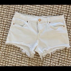 Blank NYC White Denim Little Queenie Shorts